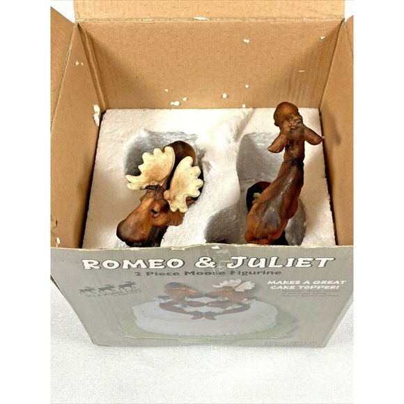 Big Sky Carvers Phyllis Driscoll Romeo Juliet Moose Resin Cake Topper Figurines - Picture 12 of 12